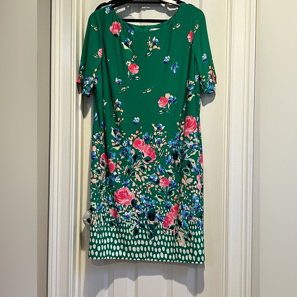 NWT Eliza J green spring sheath dress. Size 18W